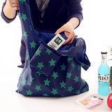 Fashion portable women shopping bag creative printing Oxford cloth folding Ladies bag Kitchen storage bags home accessories