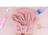 HELLOYOUNG Bowknot Women Bathroom Super Absorbent Quick-drying Microfiber Bath Towel Bath Robe Hair Towel Hair Dry Cap Set