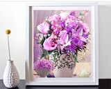 DIY Full Diamond Embroidery European-style flower vase Round Diamond Painting Cross Stitch Kit Diamond Mosaic Home Decor