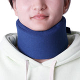 Unisex Soft Foam Cervical Collar Neck Brace Support Shoulder Pain Relief Adjustable Health Care Tool Navy Blue Khaki