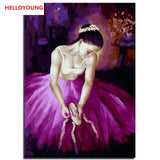 Youth Dancers Digital Painting DIY Handpainted Oil Painting by numbers oil paintings chinese scroll paintings Home Decoration