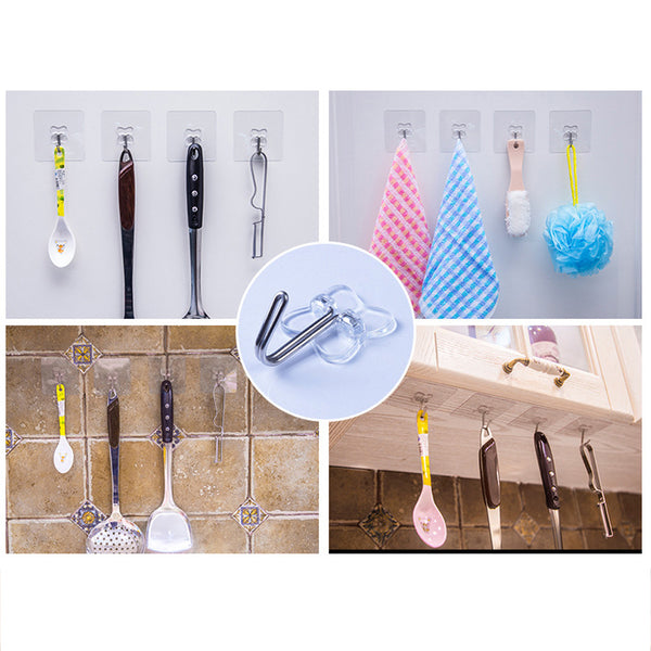 1/5/10 Pcs Strong Home Kitchen Hooks Transparent Suction Cup Sucker Wall Hooks Hanger For Kitchen Bathroom Wholesale Price