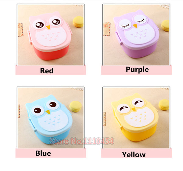 CJ004 Bento box Cartoon cute owl Japan jogo de panelas Bento Lunch meal box tableware Easy-Open microwave oven