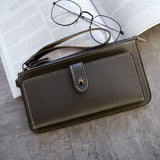 Women's Purse High Quality PU Leather Women's Wallet Zipper Bag Vintage Female Wallet Purse Fashion Card Holder Phone Bag