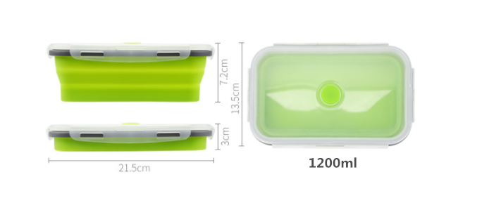 Silicone Folding Bento Box Collapsible Portable Lunch Box for Food Dinnerware Food Container Food Bowl For Children