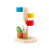 Natural Wooden Colorful Scaling Ladder Fun Play Pet Toys Rat Hamsters Toy Wooden Hamster Funny Exercise Lookout Tower Mouse Toys