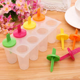 Hot Selling 8PCS DIY Ice Cream Pop Mold Frozen Icy Ice-lolly Icepop Block Maker Set
