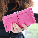 Fashion Retro Matte Stitching leather Wallet Women Long Purse Clutch Women Casual Hasp Dollar Price Wallet Handbag carteira