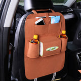 Car Seat Bag Organizer,Woolen Felt Seat Back Protectors for Kids,Storage Bottles,Tissue Box