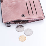 Women'S Wallets Small Mini Safe Money Bag ID Credit Card Holder Coin Purse Solid Carteira Mulheres Wallet Female Coin