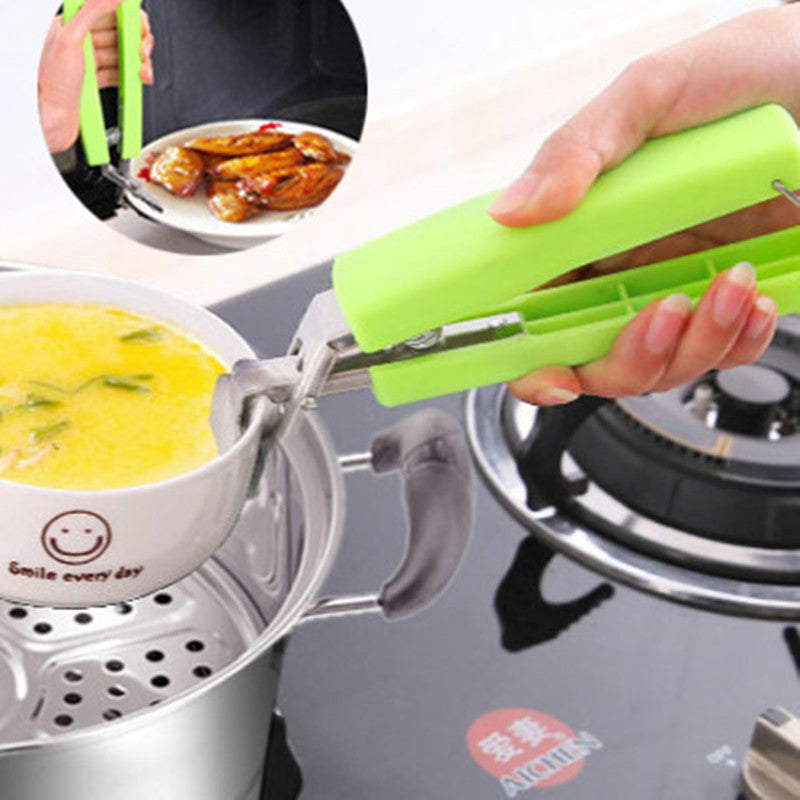 Universal Bowl Clips Prevent Hot Device Kitchen Clamp Handheld Dish Plate Clips Pot Clips Carbon Steel Cooking Tools Main image