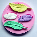 Feather Shape Collection 1 pc Cake Mold Silicone Fondant Soap Chocolate Decoration Mould Candy Jelly 3D Fondant Lace Mold