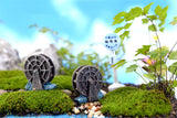 XBJ178 Mini 4pcs Mini waterwheel decoration supplies moss micro landscape deco  Garden deco Creative handicrafts