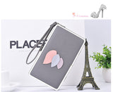 Tide leaf new long section of lychee pattern ladies wallet Korean casual lunch box clutch ladies' leather handbag purse