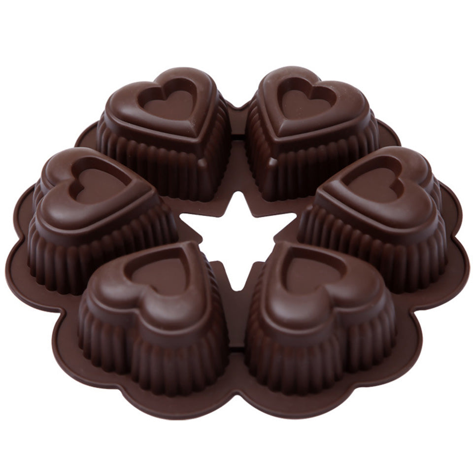 DlY 25*25*4.5cm 136g heart Shape Silicone Cake Mold Baking Tools Bakeware Maker Mold