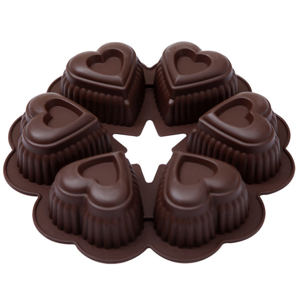 DlY 25*25*4.5cm 136g heart Shape Silicone Cake Mold Baking Tools Bakeware Maker Mold