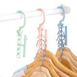 Hoomall 5Circle Plastic Drying Laundry Clothes Hanger Organizer Multilayer Windproof Holder Buckle Household Anti-Slip Hook Clip