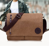 Canvas Leather Crossbody Bag Men Military Army Vintage Bags Shoulder Bag Casual Travel school Bags For Teenagers sac a dos bolsa