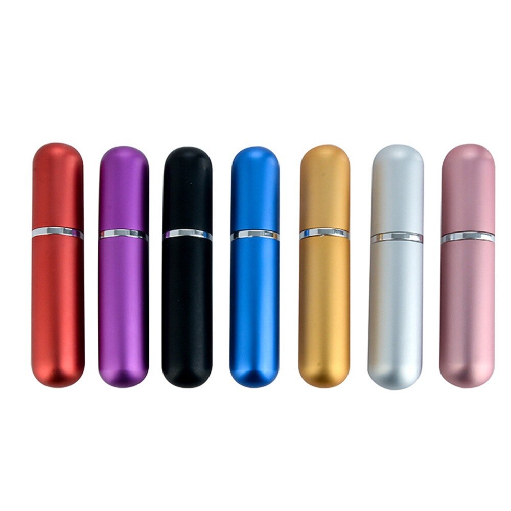 5ml Travel Mini Aluminum Refillable Perfume Bottle Spray Empty Atomizer Scent Pump Case Liquid Storage Holder Cosmetic Container