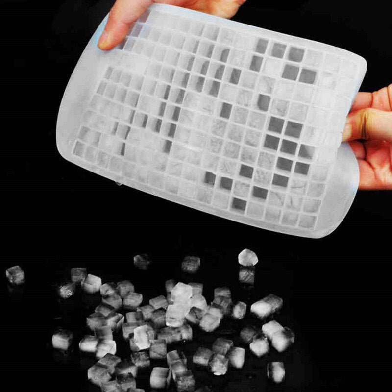 Square 1 pc 160 Holes Ice Mold Silicone 4 Colors Bar Drink Whiskey Sphere 160 grids Ice Mold DIY Ice Cube Tray Make