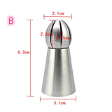 Torch Russian 1 pcs 2 Design Tulip Nozzle Cake Stainless Steel Baking Nozzle Cupcake Piping Nozzles Nozzles Tips