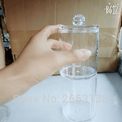 Acrylic Multifunctional Round Qtip Container Cosmetic Makeup Cotton Pad Organizer Jewelry Storage Box Holder and Candy Jars
