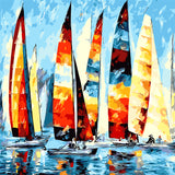 HELLOYOUNG Digital Painting Handpainted Oil Painting Sail into Qi by numbers oil paintings chinese scroll paintings Home Decor