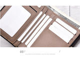 Elegant casual men's wallet vertical section multi-function card holder PU genuine multi-card buckle purse