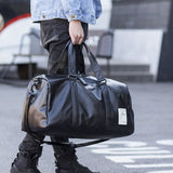 pu leather travel bag men women large capacity travel bag simple luggage bag waterproof bag tide Suitcases Luggage
