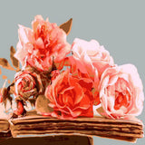 HELLOYOUNG Digital picture drawing  Painting by numbers Red flower oil paintings chinese scroll paintings Home Decor