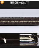 Leather men's woven wallet casual trendy long wallet fashion personality clutch High-quality genuine men's wallets