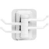 Rotary 4-Hook kitchen bathroom wall rack towel rack without screw and trackless hook drop shipping