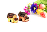 XBJ042 Thatched House 1pcs Miniature Garden Craft Landscape Plant Flower Pot Bonsai Decor Fairy Ornament Small