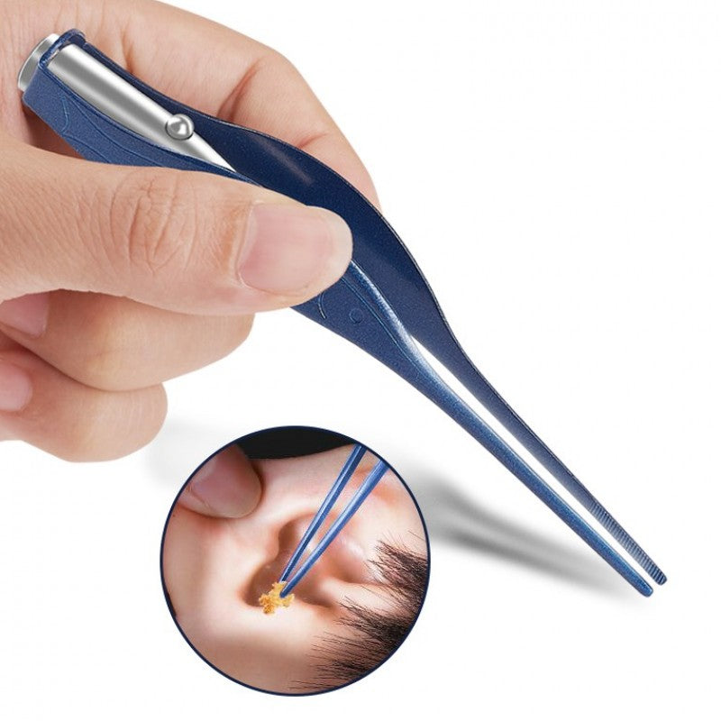 Ear Cleaner LED Flashlight Earpick Wax Removal Tweezer Luminous Kids Health Care Secondary image