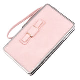 New bow lunch box bag litchi pattern wallet the long section of the phone package Money bags women's wallet wallet-fem