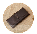 Long business and leisure hand holding High-quality cow leather multi-card purse Genuine Leather men's wallet