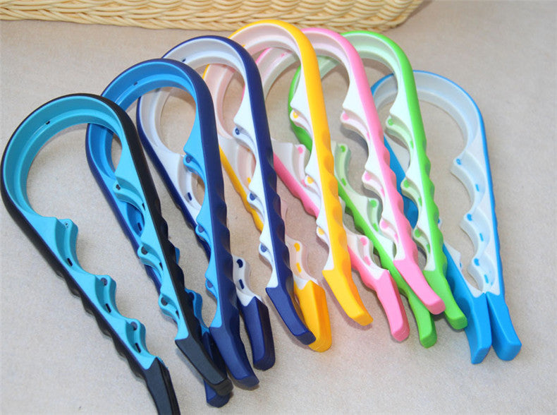 Creative Multifunction 1 pc 4 in 1 Gourd-shaped Can Opener Plastic + Rubber Jar Opener Screw Cap Jar Bottle Wrench