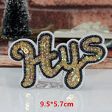 Cute Sequins Cartoon Fruit lip panda Patches embroidered patches for clothes wedding clothing DIY patchwork fabric