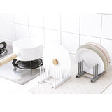 Kitchen Organizer Pot Lid Rack ss plastic Spoon Holder Pot Lid Shelf Cooking Dish Rack Pan Cover Stand Kitchen Accessories