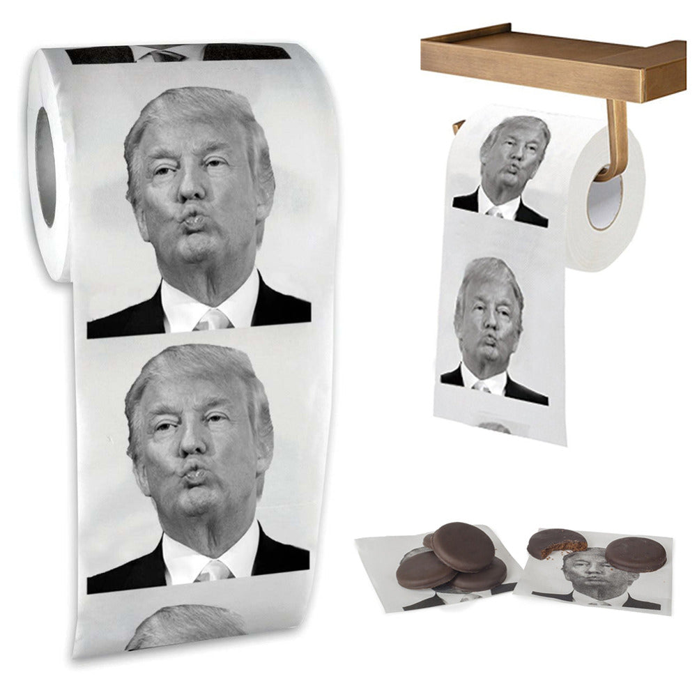 President Donald Trump Toilet Paper Roll Gag Gift Prank Joke On Sale