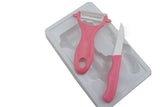 New arrival guaranteed 100% Ceramic kitchen tools for gift, fruit knife with peeler,2 in 1 color box packing