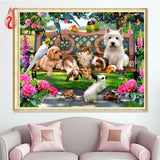 DIY Partial 5D Diamond Embroider Animal paradise Round Diamond Painting Cross Stitch Kits Diamond Mosaic Home Decoration