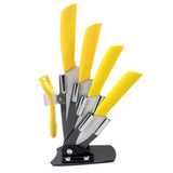 High quality brand Paring Fruit Utility 3" 4" 5" 6" inch + peeler + Acrylic Holder Block Chef Kitchen Ceramic Knife Sets