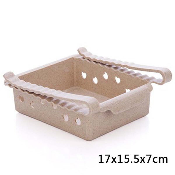 Creative Refrigerator Storage Box Fresh Spacer Layer Storage Rack Drawer Fresh Spacer Sort Kitchen Tool 16.5x15cm