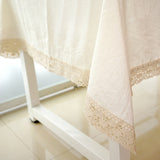 HELLOYOUNG White Decorative Table Cloth Cotton Linen Lace Tablecloth Dining Table Cover For Kitchen Home Decor U1132