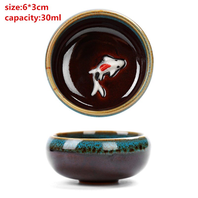High Quality 4 pcs/lot China Dehua Colorful ceramic cup Binglie tea cup Beautiful Environmental protection Secondary image