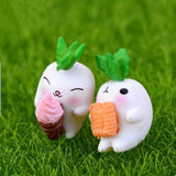 XBJ108 Mini 6PCS Radish dolls decor supplies moss micro landscape deco  Garden deco Creative handicrafts