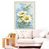 DIY 5D Full Diamonds Embroidery Chrysanthemums Round Diamond Painting Cross Stitch Kits Diamond Mosaic Home Decoration