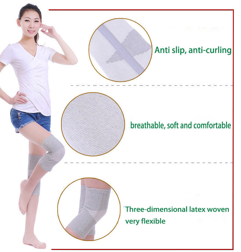 Warm Elastic Breathable Knee Support Brace Bamboo Fiber Health Care Knee Brace Spring Stay Knee Pads 1Pair
