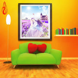 DIY 5D Full Diamond Embroidery Lavender dream girl Round Diamond Painting Cross Stitch Kits Diamond Mosaic Home Decor